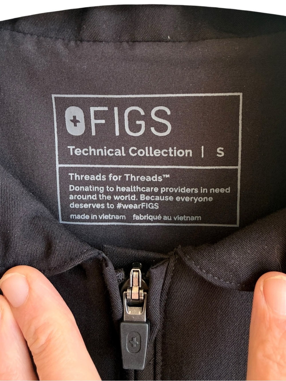 Figs Women’s Sebina Scrub Jacket Black Sz. Small - Picture 5 of 6
